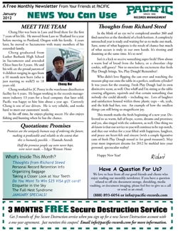 A preview of the first page of the Pacific Newsletter